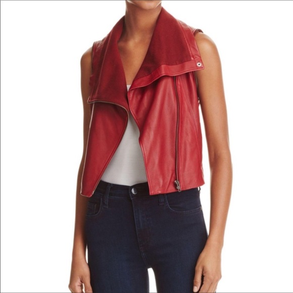 YIGAL X AQUA Convertible Moto Real Leather Vest to Jacket - Picture 11 of 11